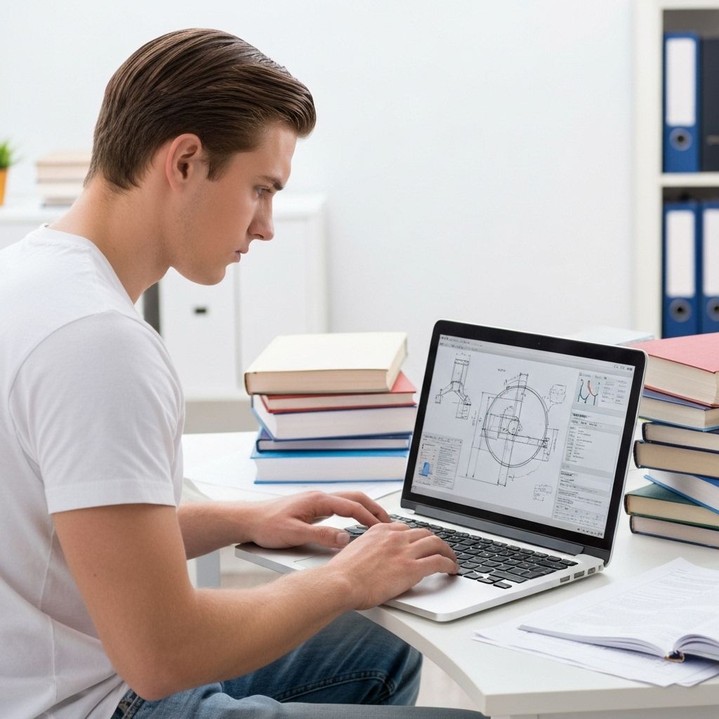 Student with laptop